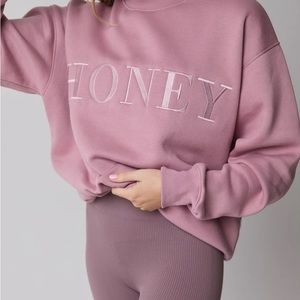 Honey Statement Sweatshirt - Mauve